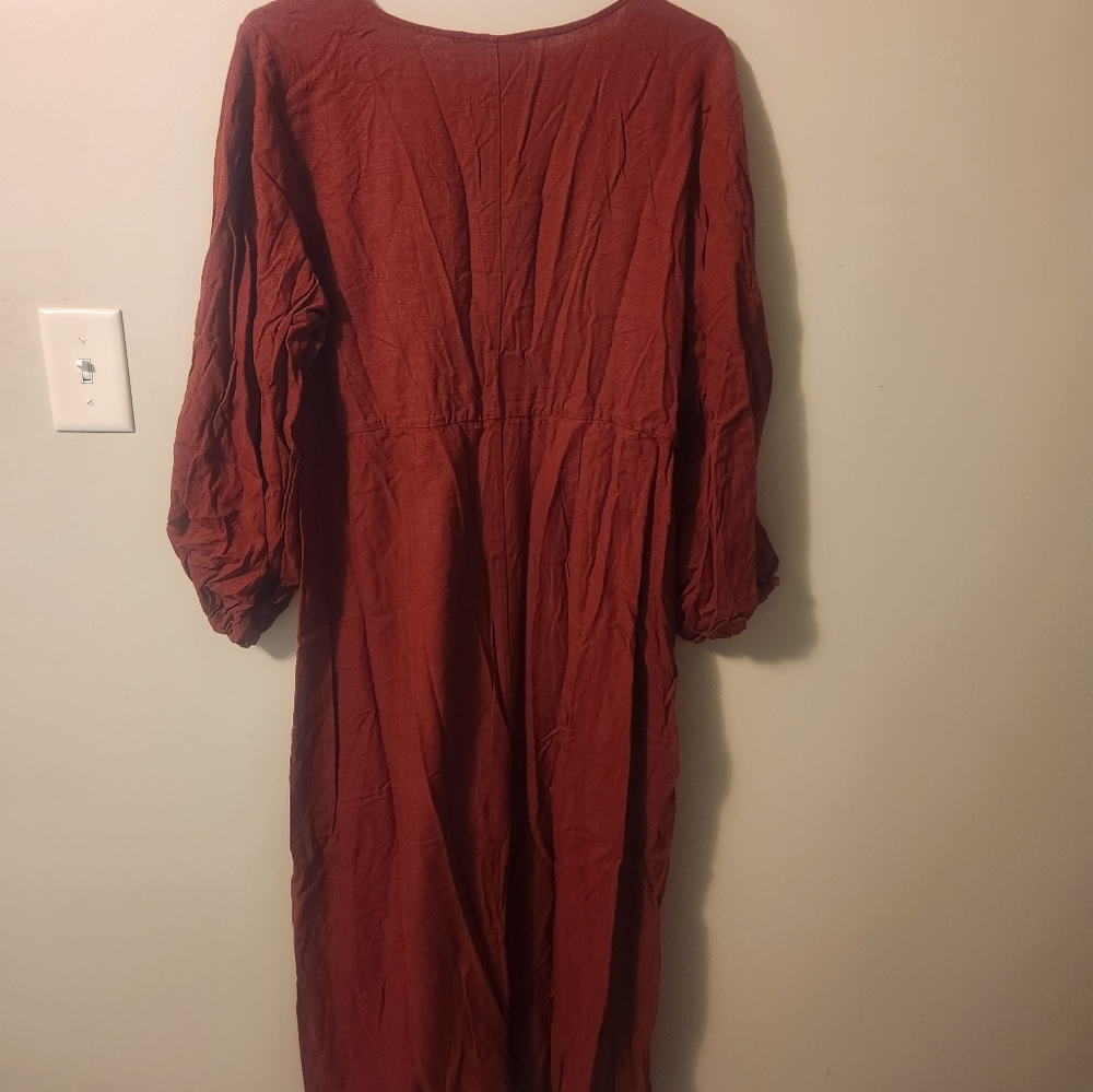 Eloquii Full Sleeve Maxi Dress with Slit - Picture 5 of 6